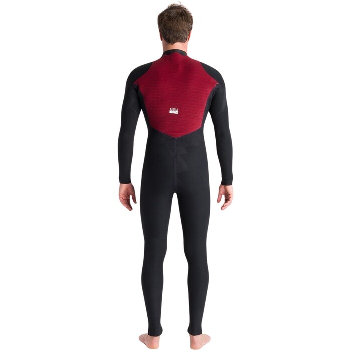 2024 C-Skins Mens NuWave Session 5/4/3mm Chest Zip Wetsuit C-NSE54MCZ - Black / Meteor x / Rust